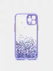 Лавандовый чехол для iPhone 11 Pro с блестками, силиконовый
