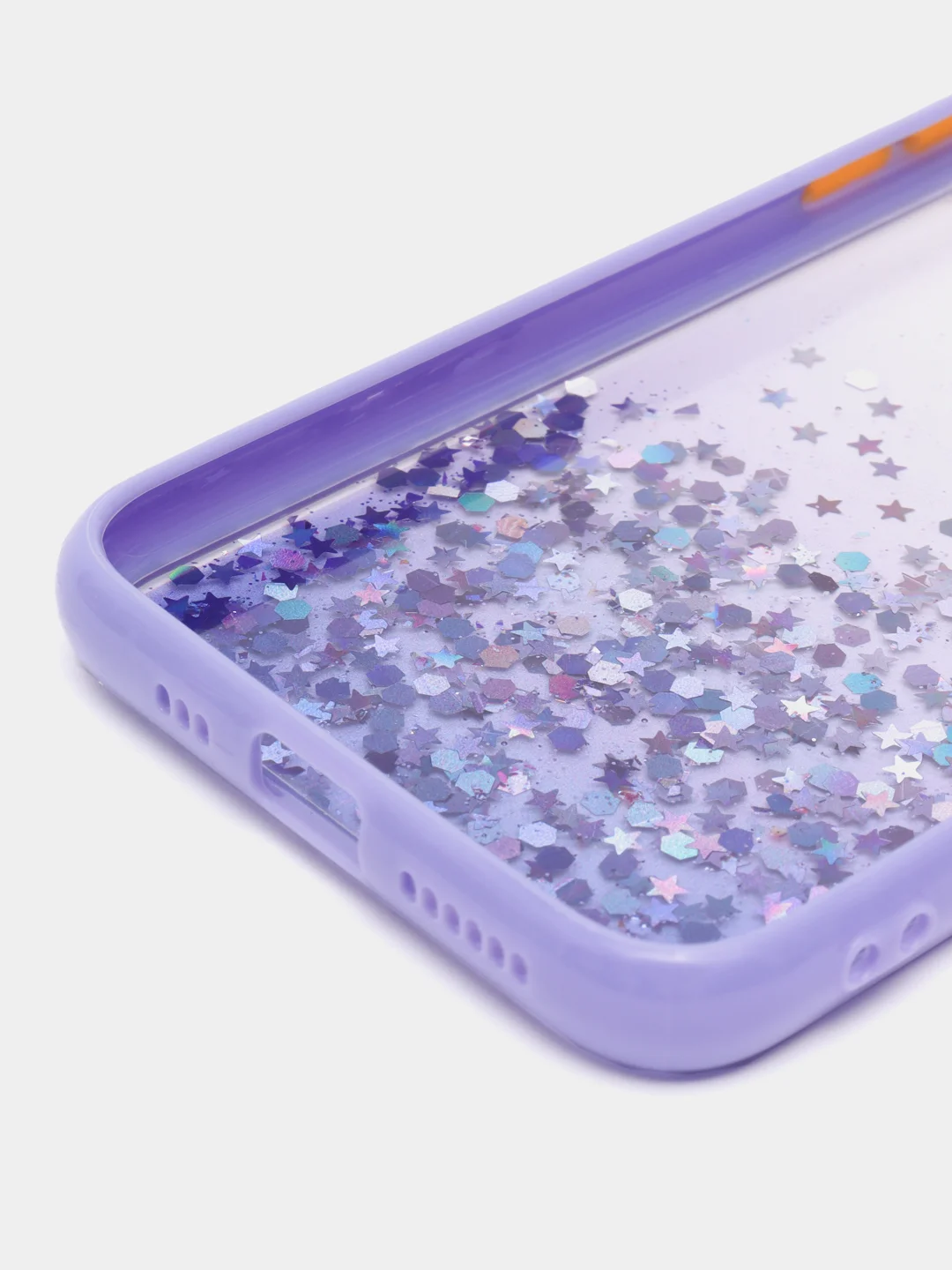 Лавандовый чехол для iPhone 11 Pro с блестками, силиконовый