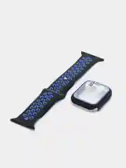 Синий ремешок, бампер и стекло Apple Watch Classic 38 40 42 44 mm Series 1, 2, 3, 4, 5, 6, SE