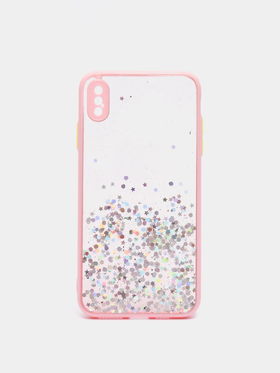 Розовый чехол для Iphone XS Max, с блестками, силиконовый
