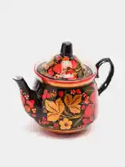 Алый самовар электрический "Хохлома", с подносом и чайником, 3 л