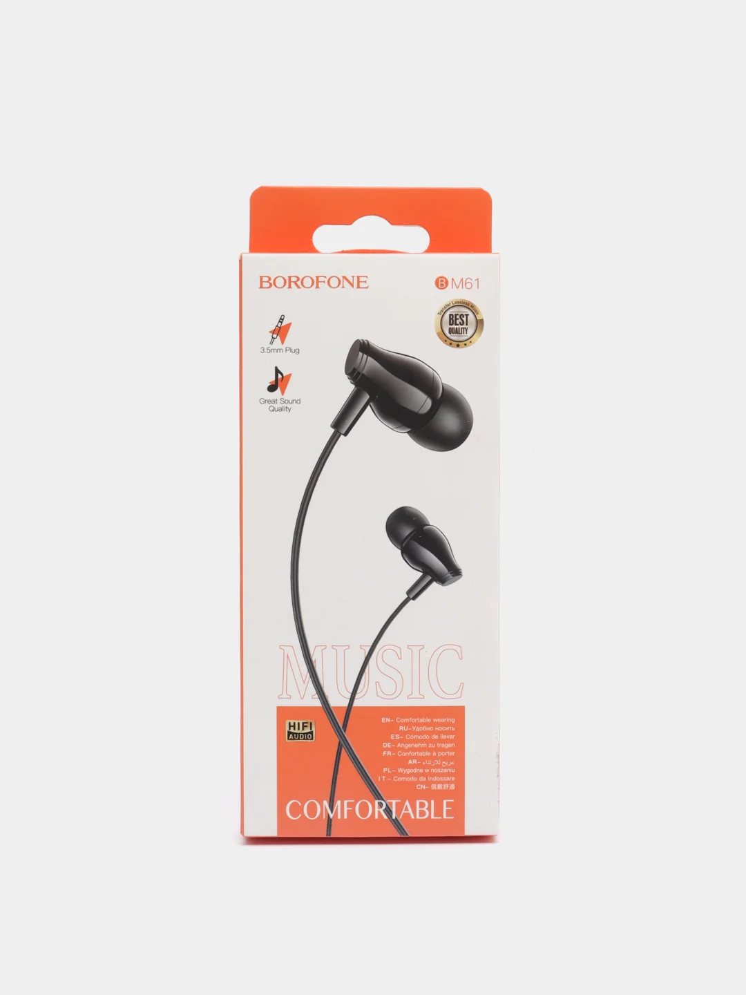 Черный наушники с микрофоном Borofone BM61