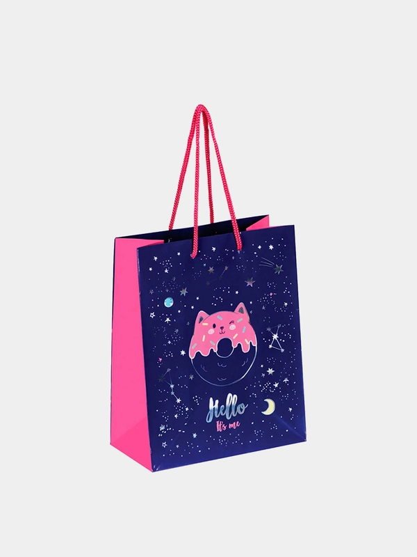 Пакет подарочный Space Cat, 18 х 23 х 10 см
