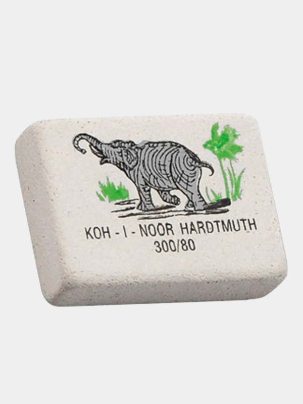 Ластик Koh-I-Noor "Elephant" 300/80, прямоугольный, натуральный каучук, 26*18,5*8мм