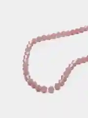 Сиреневый стеклянные бусины "Биконусы" на нити, матовые