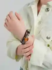 Алый браслет кожаный "Знаки зодиака", унисекс