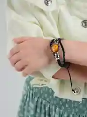 Белый браслет кожаный "Знаки зодиака", унисекс