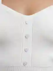 Белый топ женский, вязаный