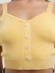 Желтый топ женский, вязаный