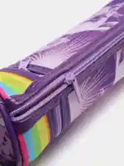 Пенал, мягкий круглый, 20х6,5х6,5см, 2 молнии, плотный ПЭ, ручка, функция подставки