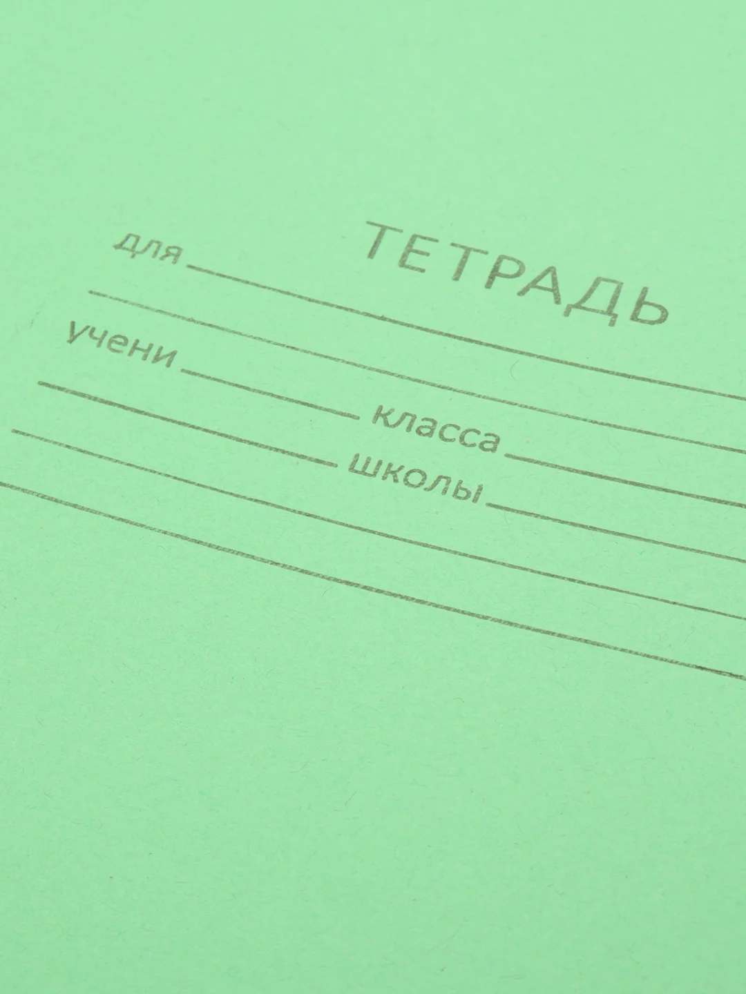 Тетрадь зелёная, 12 л, клетка, линейка
