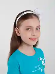 Белый школьный ободок для волос, с бантиком