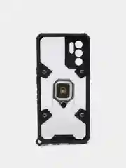 Прозрачный чехол противоударный с кольцом-держателем на Oppo Reno 6 Reno6 (Оппо Рено 6)