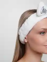 Белый бант-повязка на голову OMG, повязка для макияжа, супер мягкая повязка для умывания ОМГ