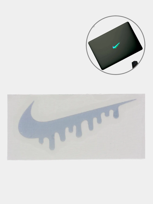 Голографическая наклейка без фона с логотипом Nike