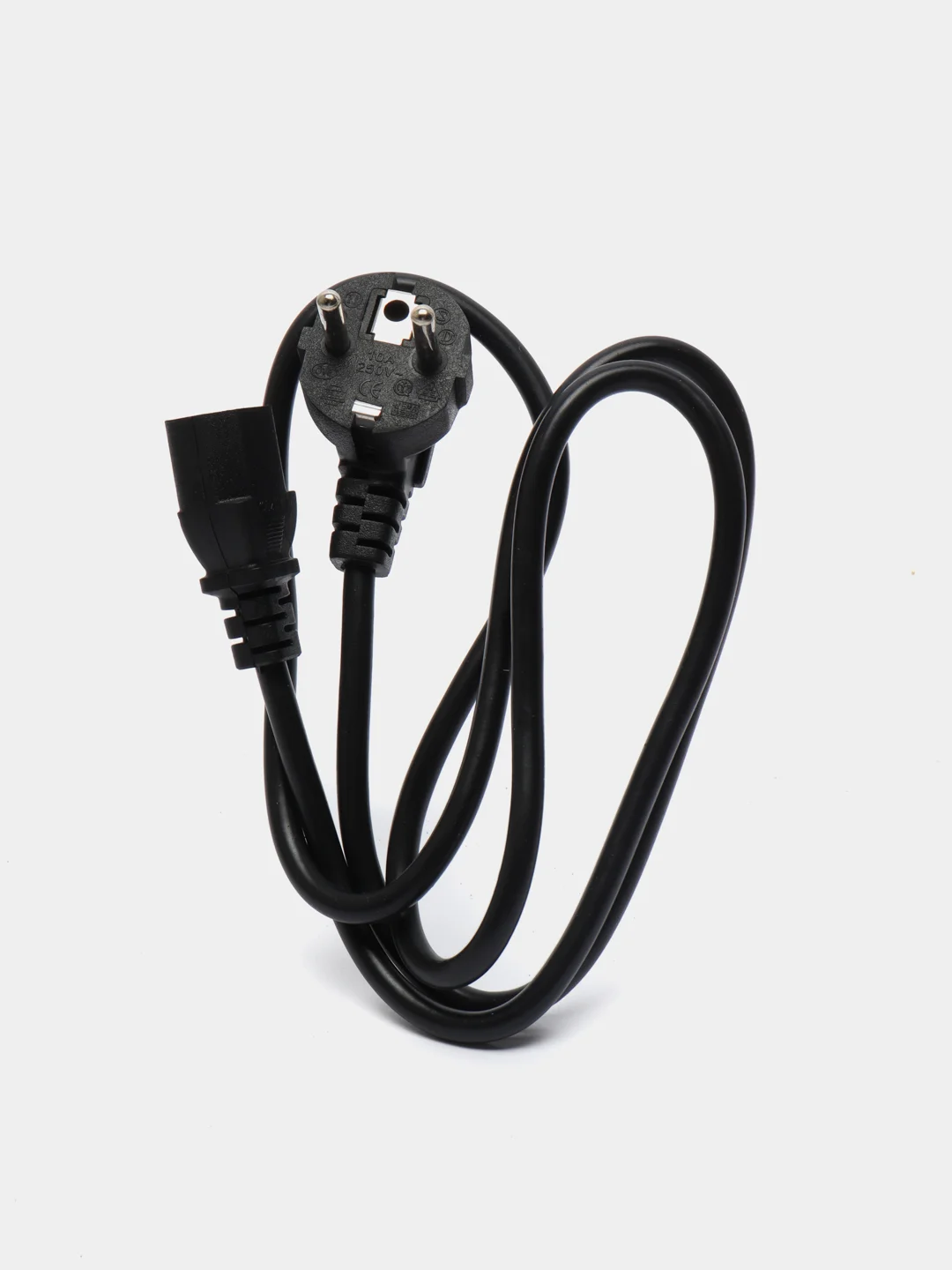 Шнур питания с заземлением IEC 60320 C13/Schuko, 10 А, 250 В, длина 1,2 м