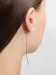 Желтый серьги-гвоздики "Ideal Pearl"
