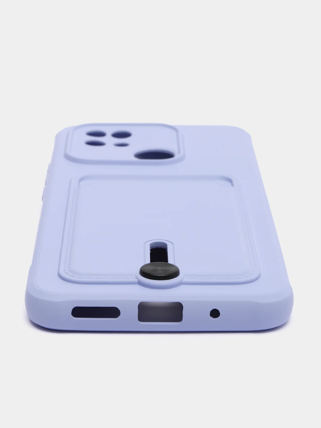 Лавандовый чехол Xiaomi Redmi 10C / Poco C40, Сяоми Редми 10С, Поко С40 силиконовый с карманом для карты