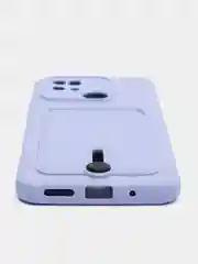 Лавандовый чехол Xiaomi Redmi 10C / Poco C40, Сяоми Редми 10С, Поко С40 силиконовый с карманом для карты