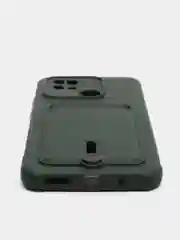 Зеленый чехол Xiaomi Redmi 10C / Poco C40, Сяоми Редми 10С, Поко С40 силиконовый с карманом для карты