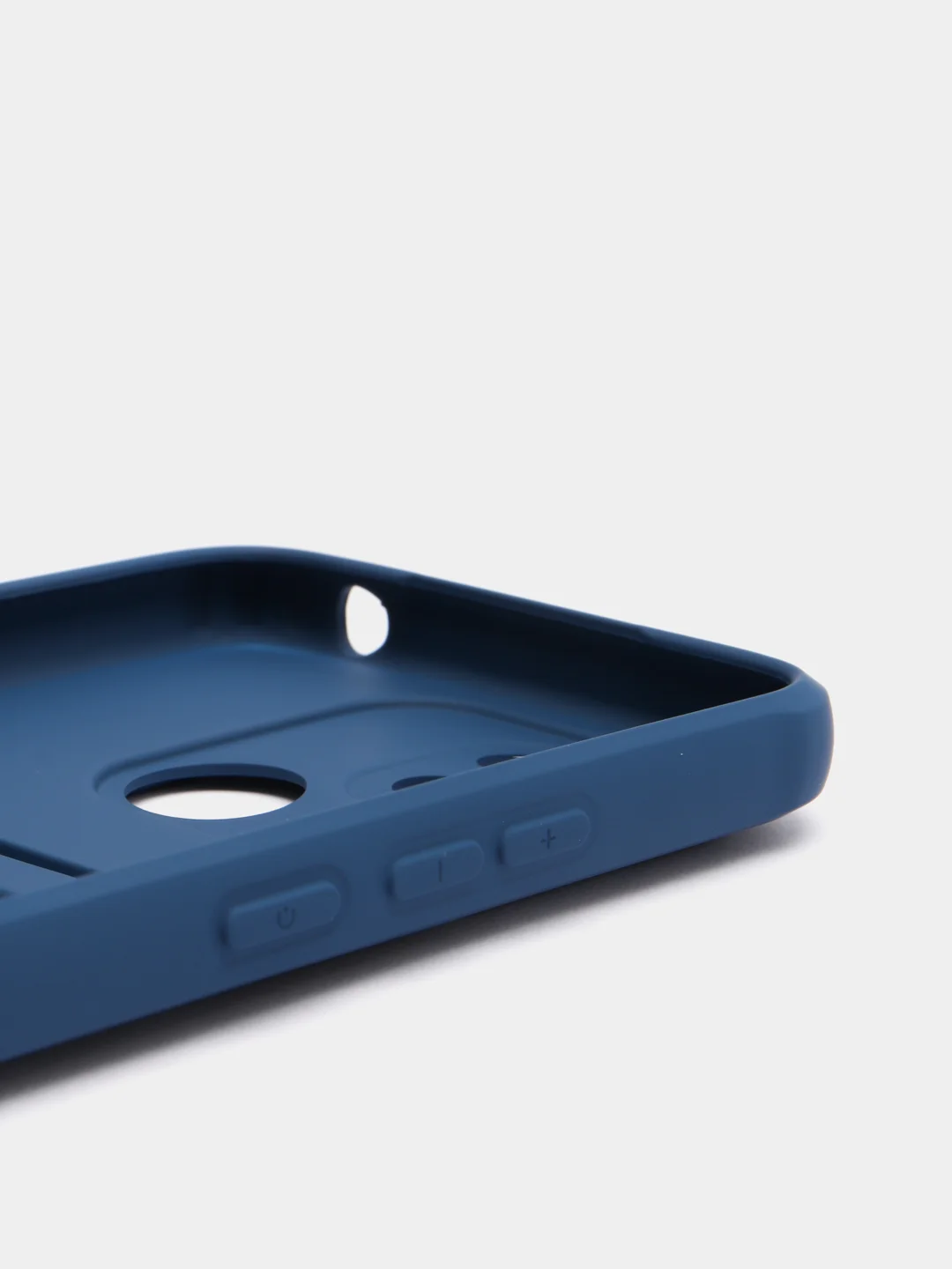 Синий чехол Xiaomi Redmi 10C / Poco C40, Сяоми Редми 10С, Поко С40 силиконовый с карманом для карты