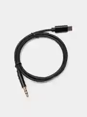 Черный аудио кабель OTG AUX 3.5 - TYPE C (папа-папа)