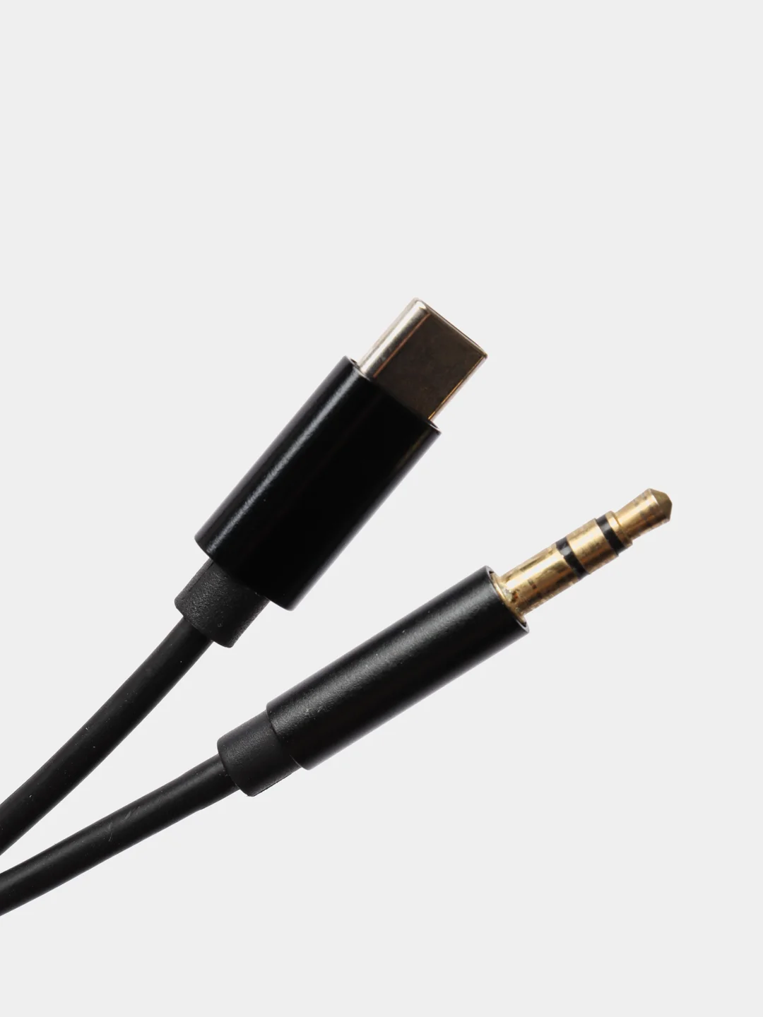 Черный аудио кабель OTG AUX 3.5 - TYPE C (папа-папа)