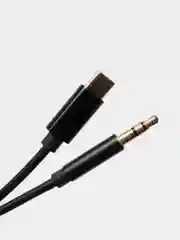 Черный аудио кабель OTG AUX 3.5 - TYPE C (папа-папа)