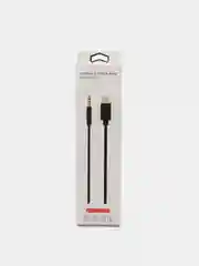 Черный кабель OTG AUX 3.5 - Lightning JBC025B