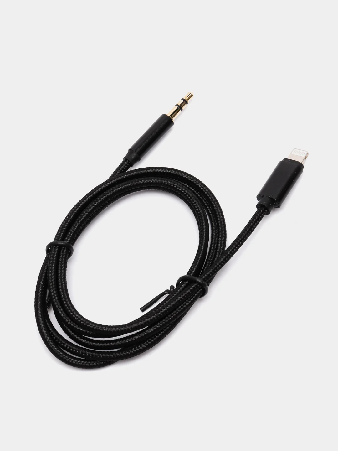 Черный кабель OTG AUX 3.5 - Lightning JBC025B