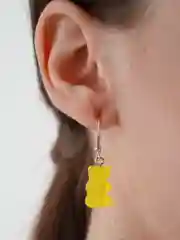 Желтый серьги "Мармеладные мишки"