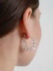 Серьги женские, серьги кольца хрустальные