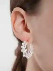 Серьги женские, серьги кольца хрустальные
