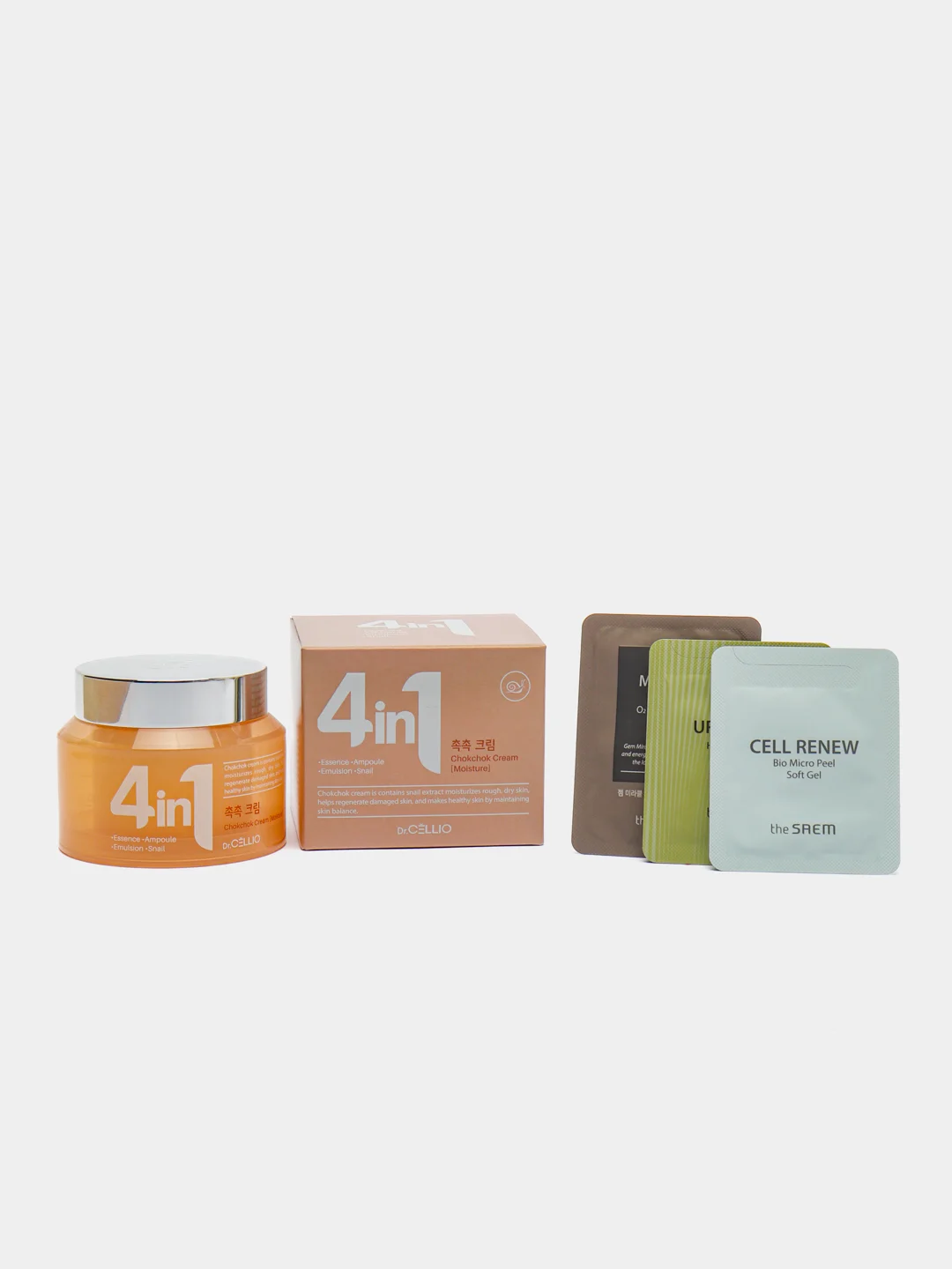 Крем для лица с муцином улитки восстанавливающий Dr.Cellio G50 4 In 1 Chokchok Snail Cream
