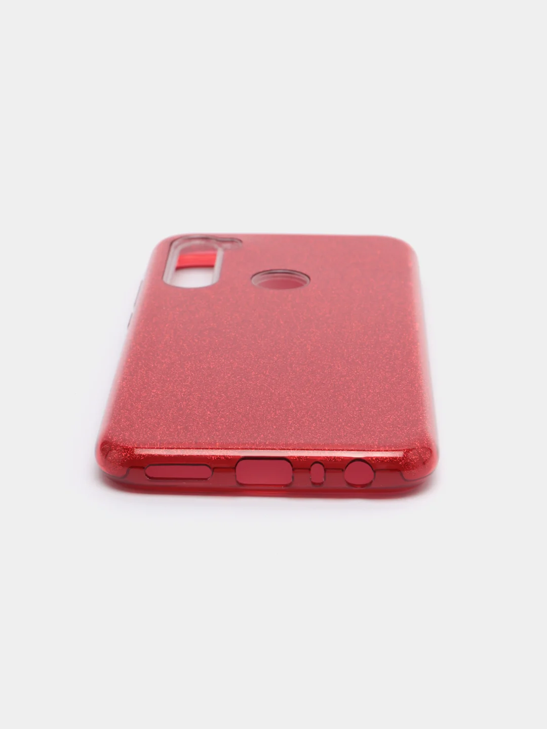 Красный чехол блестящий Xiaomi Redmi Note 8 накладка c блёстками