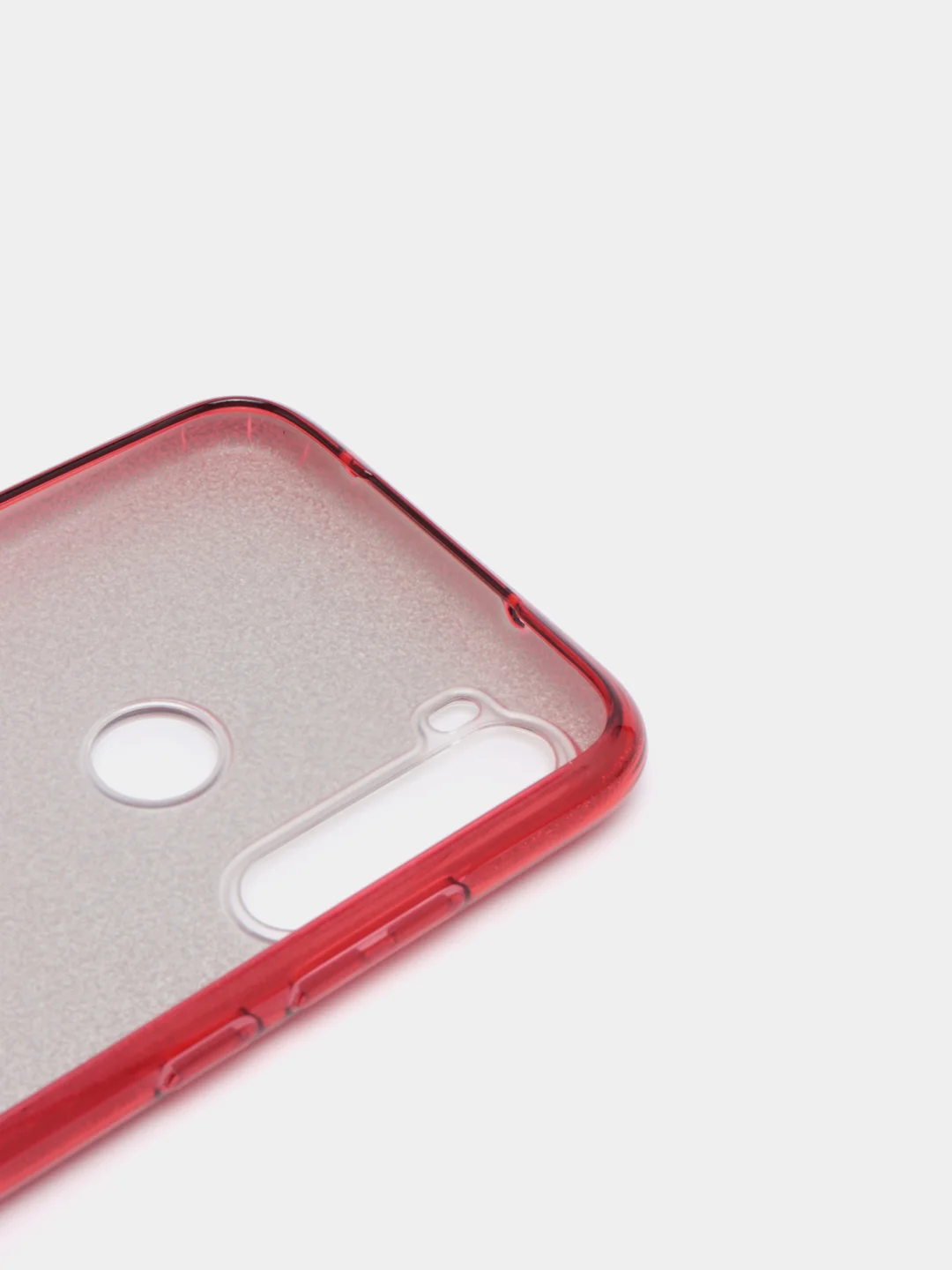 Красный чехол блестящий Xiaomi Redmi Note 8 накладка c блёстками