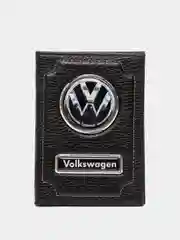 Черный обложка для автодокументов VOLKSWAGEN из натуральной кожи/бумажник/документница
