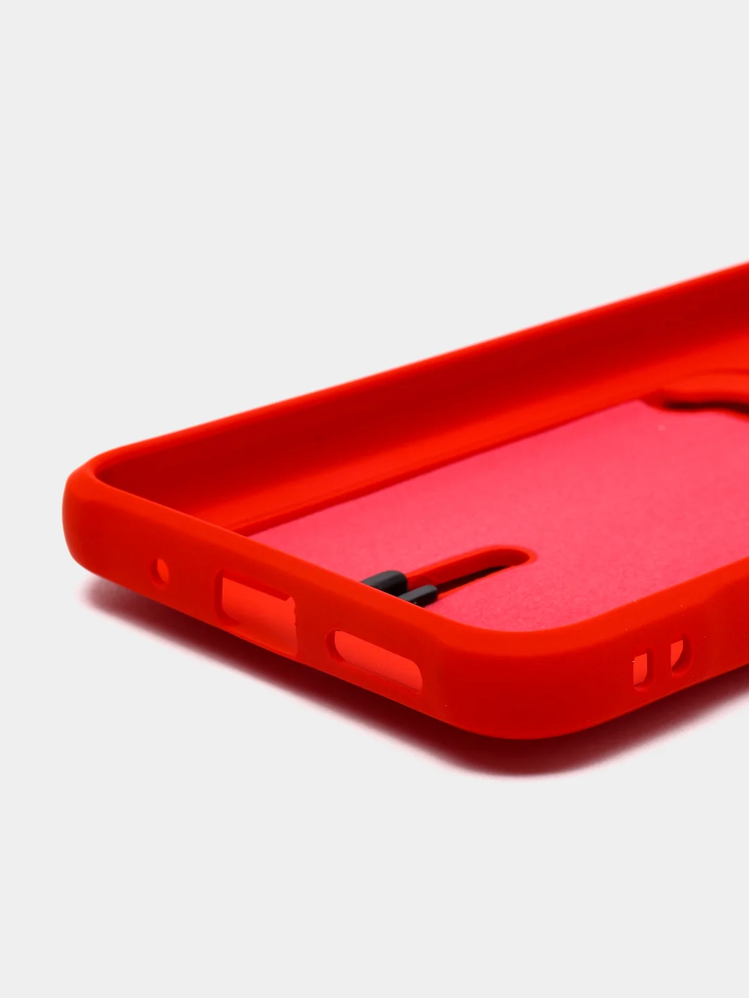 Красный чехол Xiaomi Redmi 10C / Poco C40, Сяоми Редми 10С, Поко С40 силиконовый с карманом для карты
