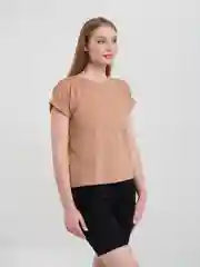 Бежевый футболка женская однотонная basic