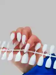 Белый накладные искусственные ногти с клеем
