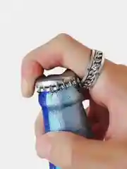 Серебряный кольцо с крутящейся цепью "Цепочка"
