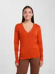 Оранжевый кардиган
