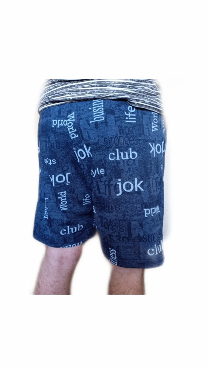 Синий меланж шорты мужские Хлопок 100% Onstyle