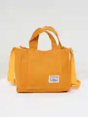 Желтый женская сумка шоппер, вельвет