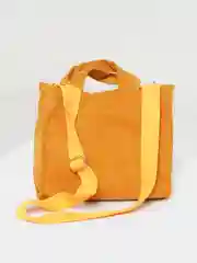 Желтый женская сумка шоппер, вельвет