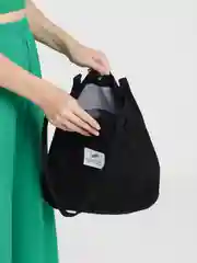 Черный женская сумка шоппер вельветовая