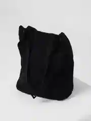 Черный женская сумка шоппер вельветовая