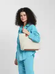 Белый женская сумка шоппер