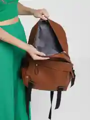 Коричневый рюкзак из искусственной кожи