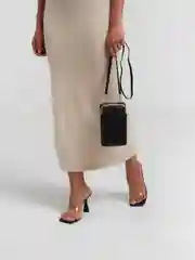 Черный женская сумка клатч для телефона, на плечо